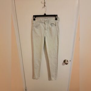 American Eagle Womens Size 4 26wx28L Lt Green Cotton Blend Jeans Fairycore Y2k